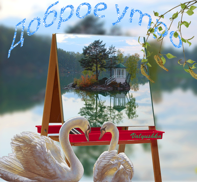 Картинки доброе утро лебеди